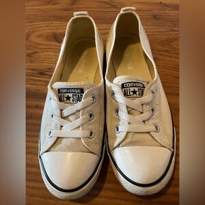 Converse Chuck Taylor All Star Ballet Lace slip-on shoes off-white canvas 7.5